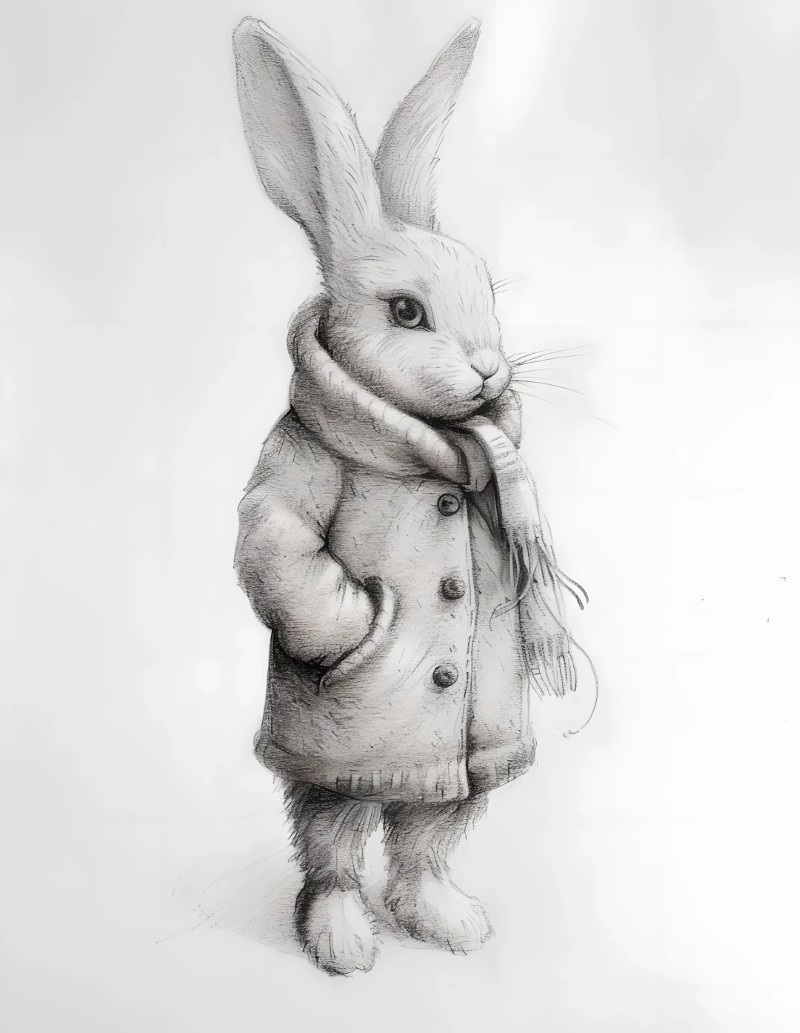 tranh vẽ con thỏ 32