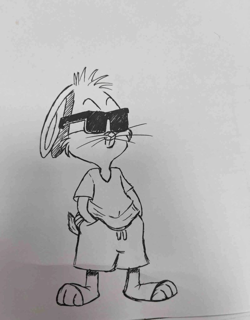 tranh vẽ con thỏ 8