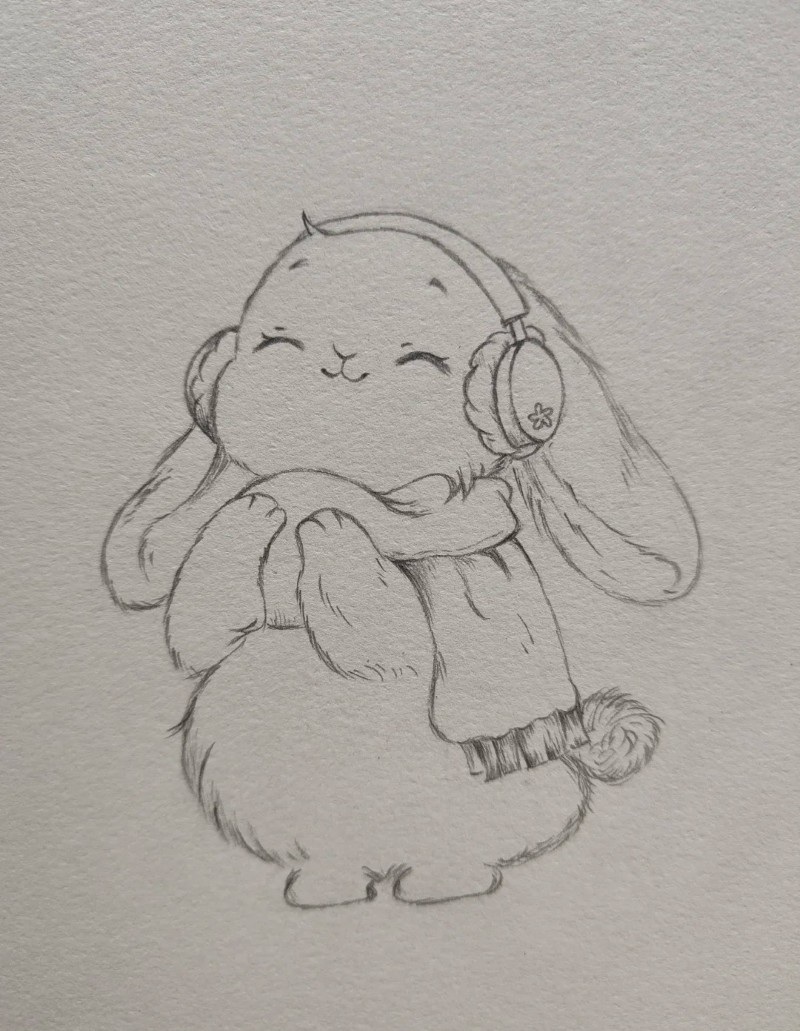 tranh vẽ con thỏ 9