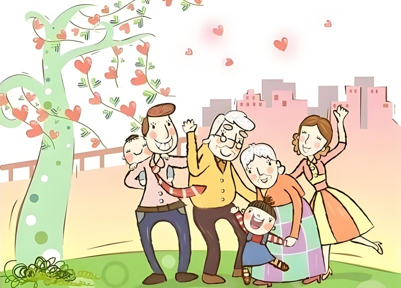 tranh vẽ đề tài gia đình đẹp nhất​