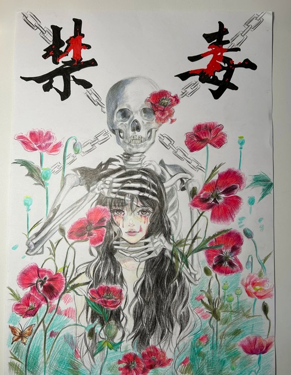 tranh vẽ đề tài phòng chống ma túy​