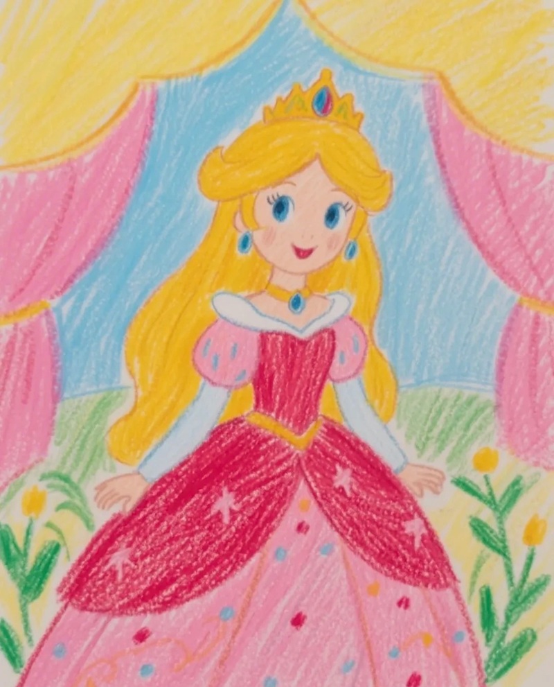 tranh vẽ hình công chúa​