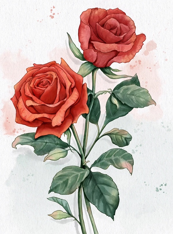 tranh vẽ hoa hồng 32