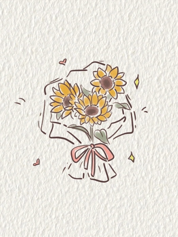 tranh vẽ hoa hướng dương 10