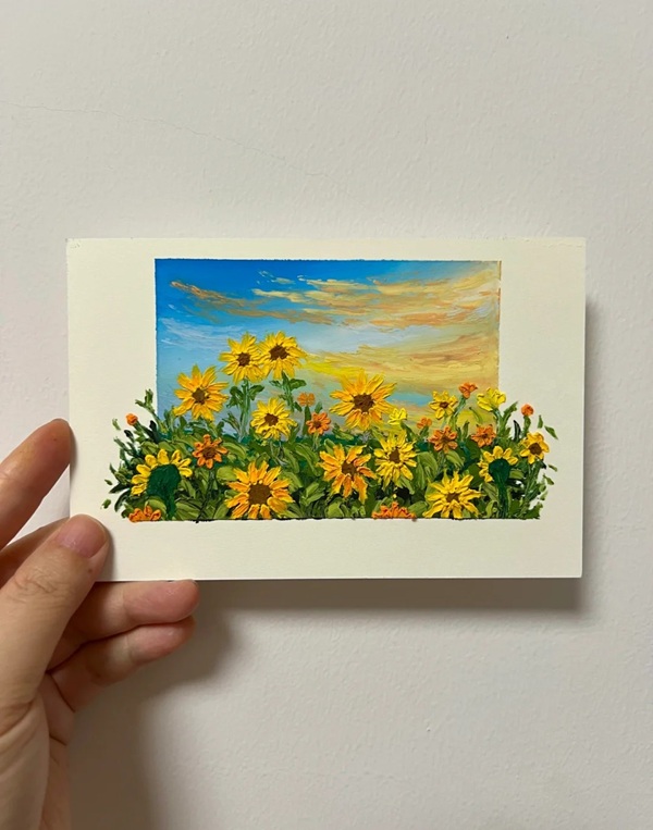tranh vẽ hoa hướng dương 21