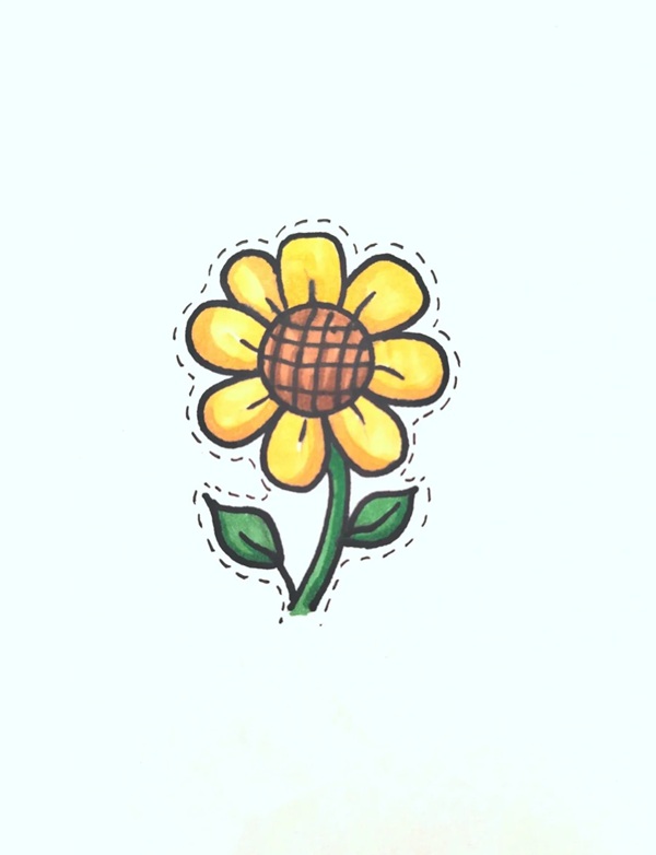 tranh vẽ hoa hướng dương 8