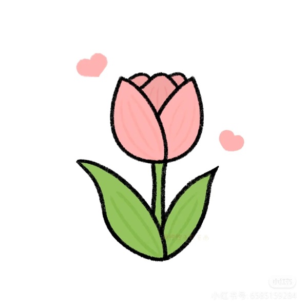 tranh vẽ hoa tulip 1
