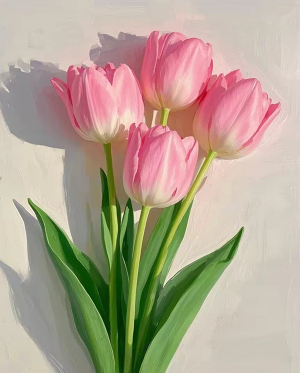 tranh vẽ hoa tulip 14