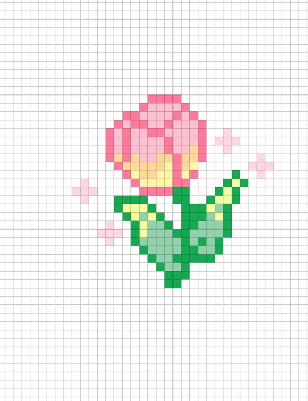 tranh vẽ hoa tulip 34