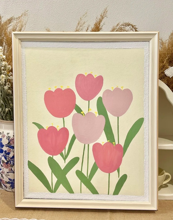 tranh vẽ hoa tulip 36