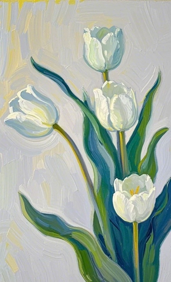 tranh vẽ hoa tulip 40 