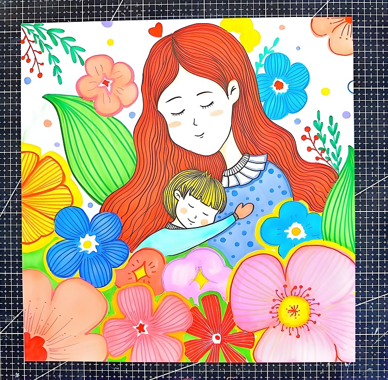 tranh vẽ mẹ 13