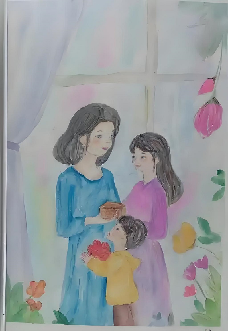 tranh vẽ mẹ 15