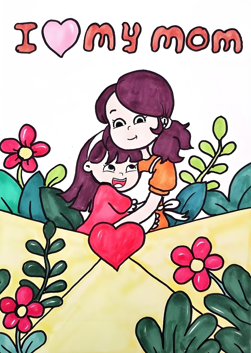 tranh vẽ mẹ 17