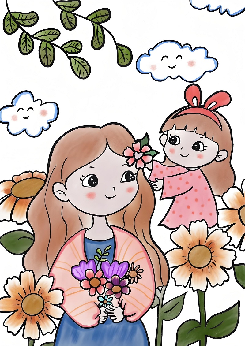 tranh vẽ mẹ 6