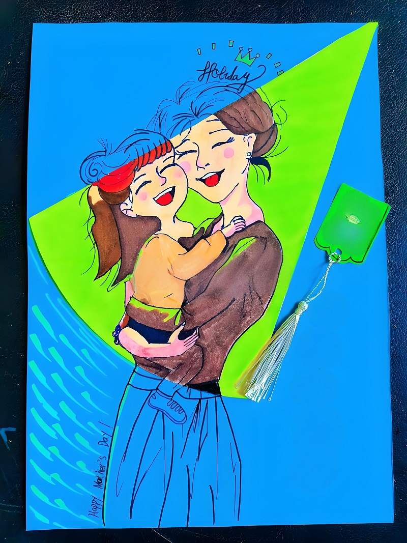 tranh vẽ mẹ 8