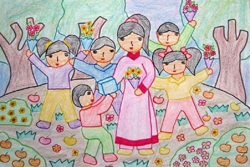 tranh vẽ ngày 20 11