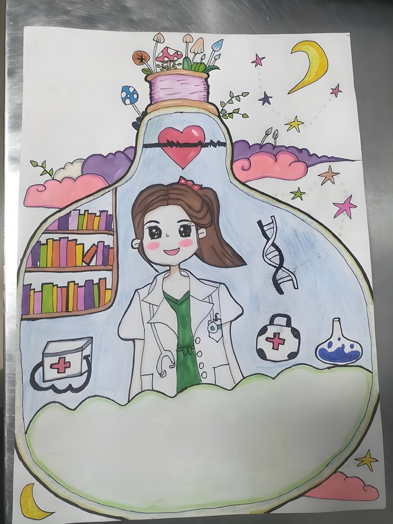 tranh vẽ nghề bác sĩ