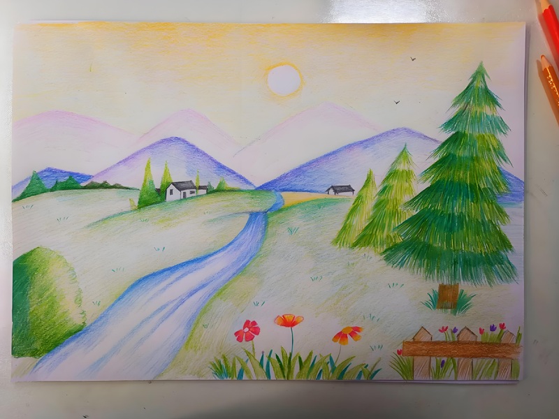 tranh vẽ phong cảnh thiên nhiên đẹp nhất​