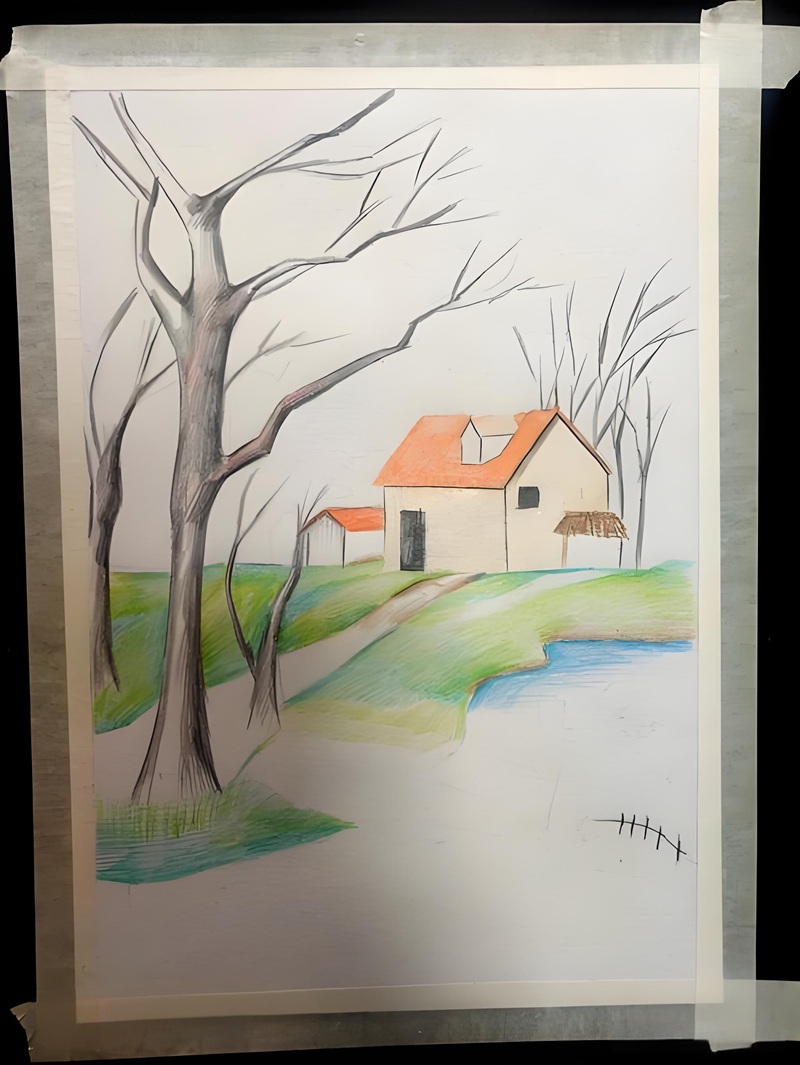 tranh vẽ phong cảnh thiên nhiên