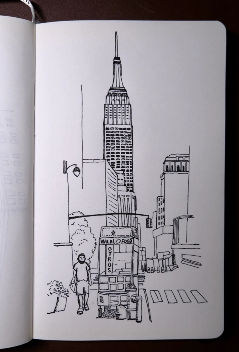 tranh vẽ thành phố đơn giản