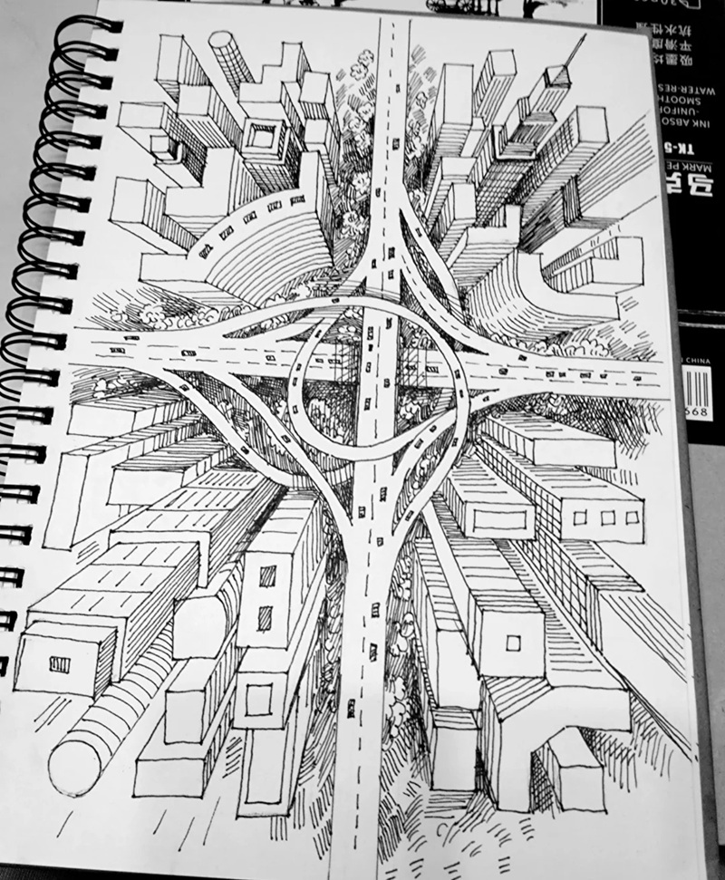 tranh vẽ thành phố hiện đại 10