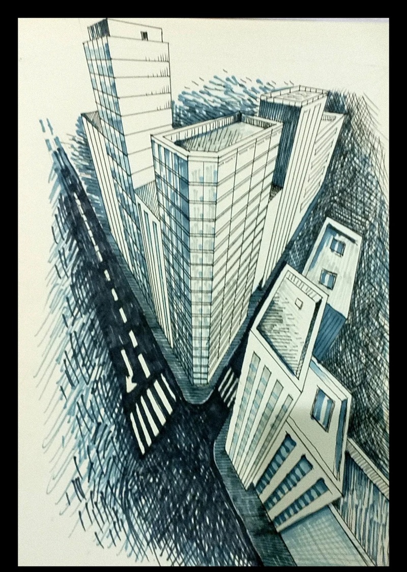 tranh vẽ thành phố hiện đại 15