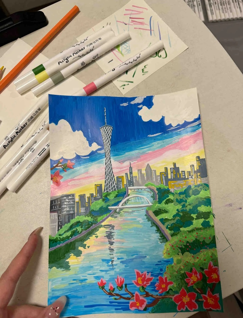 tranh vẽ thành phố hiện đại 21