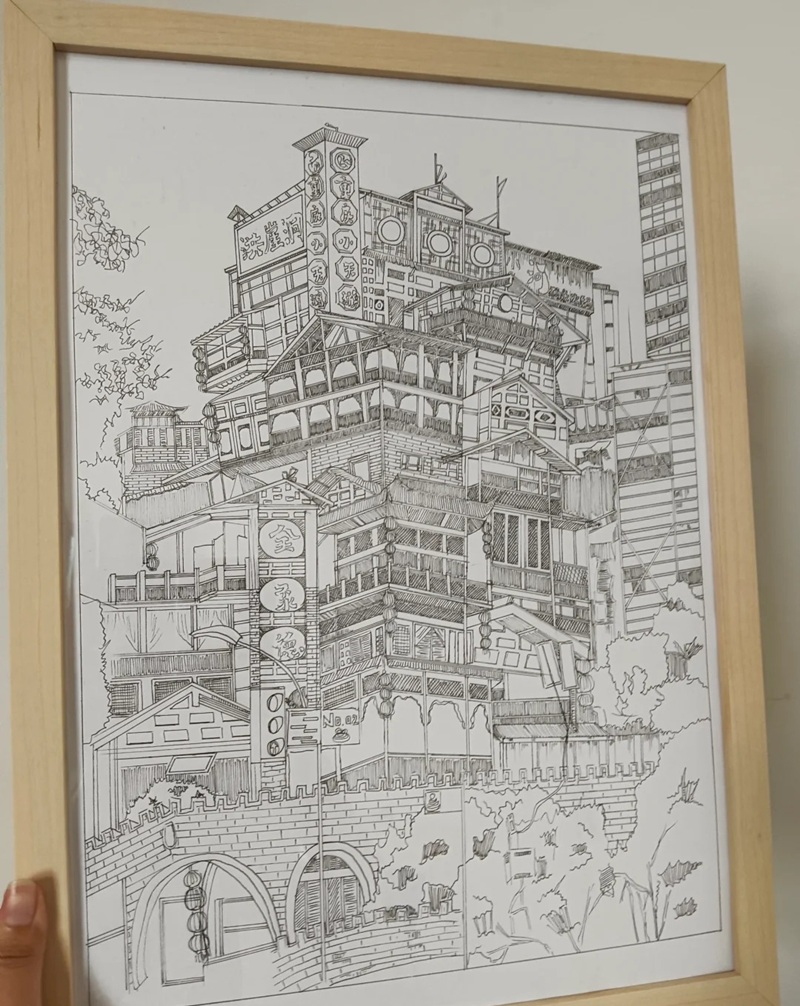 tranh vẽ thành phố hiện đại 23