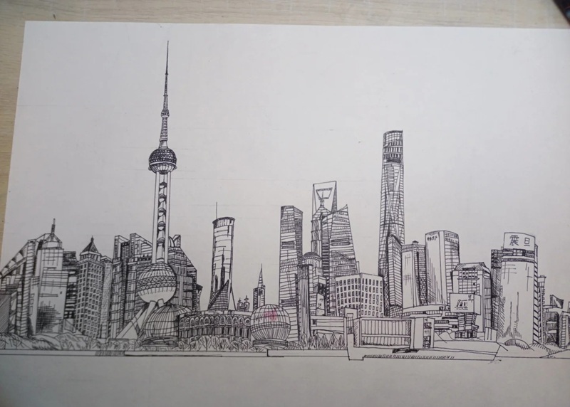 tranh vẽ thành phố hiện đại 24