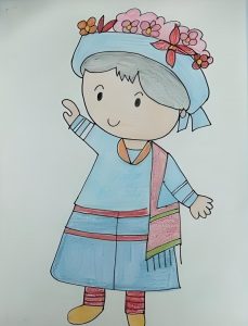 tranh vẽ trang phục dân tộc 32