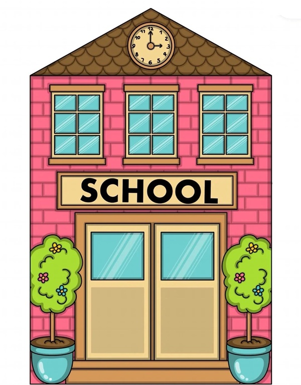 tranh vẽ trường học