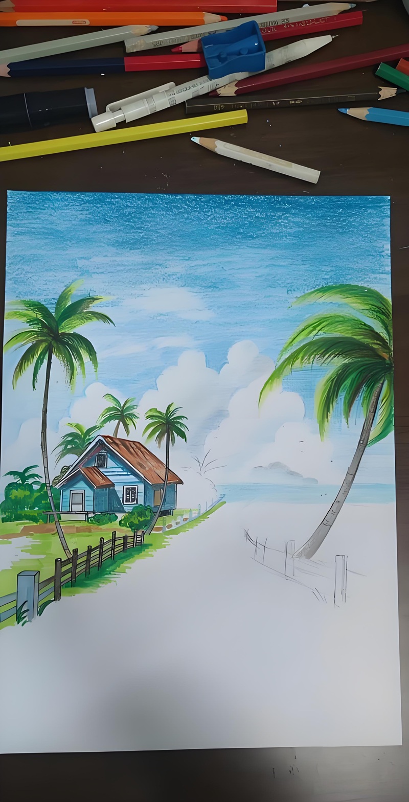 tranh vẽ về phong cảnh thiên nhiên