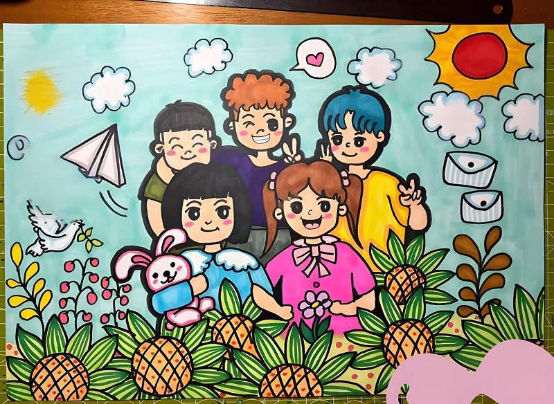 tranh vẽ về tình bạn thân 11