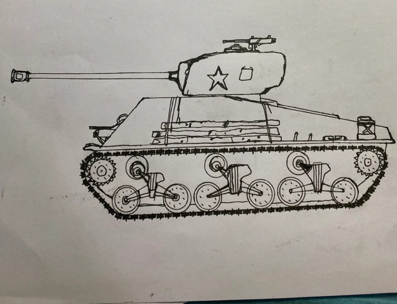 tranh vẽ xe tăng 11