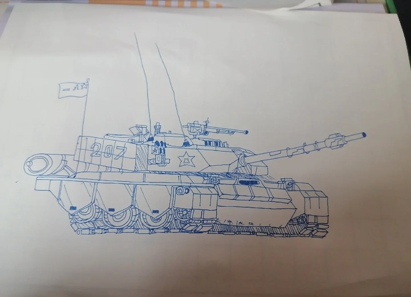 tranh vẽ xe tăng 13