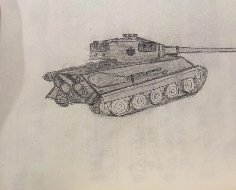 tranh vẽ xe tăng 14