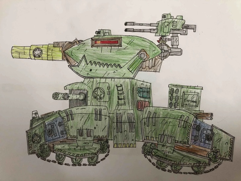 tranh vẽ xe tăng 16