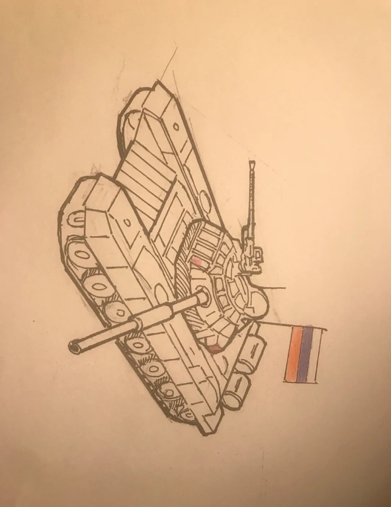 tranh vẽ xe tăng19