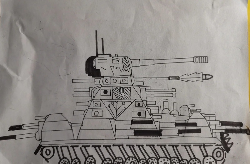 tranh vẽ xe tăng 23