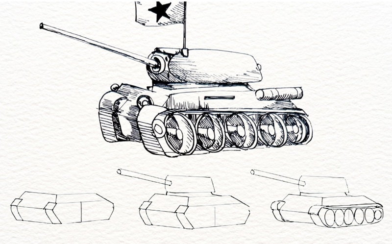 tranh vẽ xe tăng 25