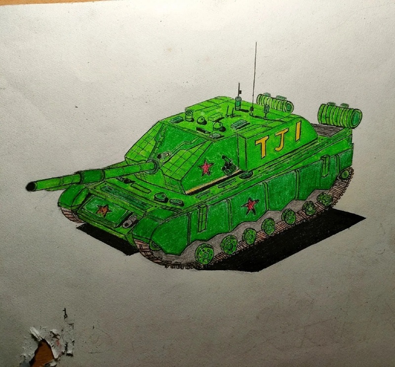 tranh vẽ xe tăng 4