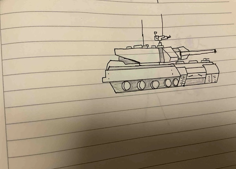 tranh vẽ xe tăng 5