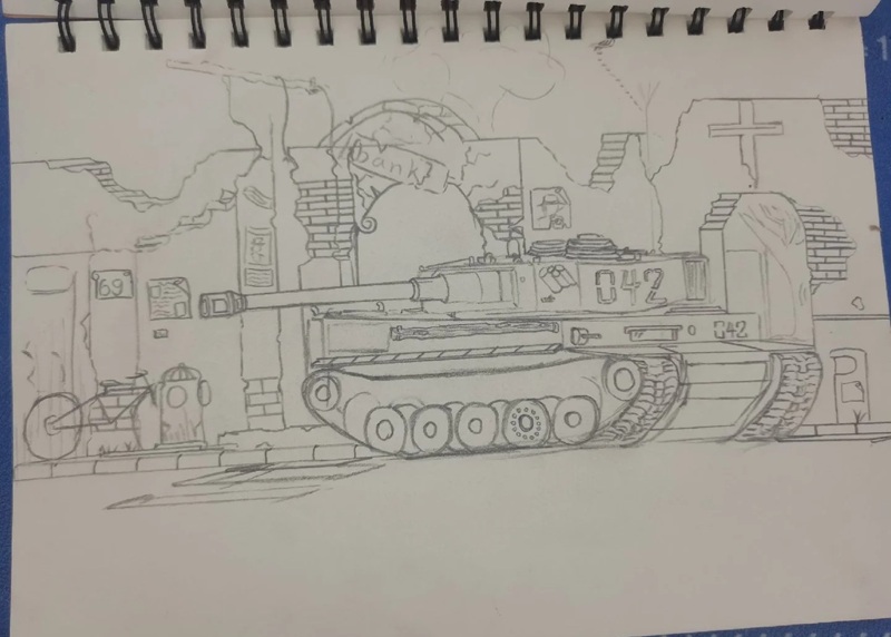 tranh vẽ xe tăng 6