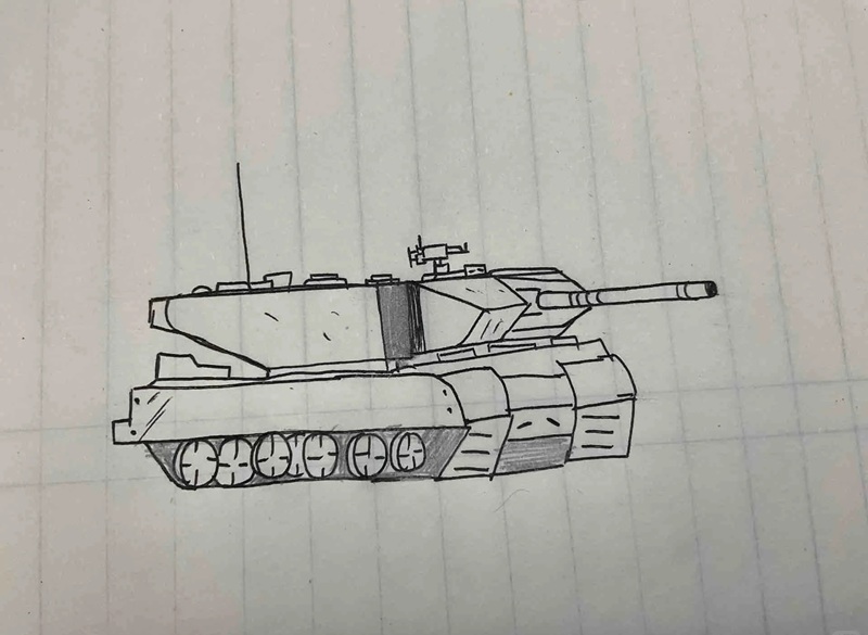 tranh vẽ xe tăng 7