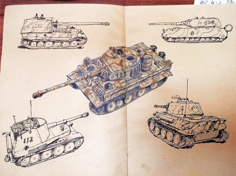 tranh vẽ xe tăng 8