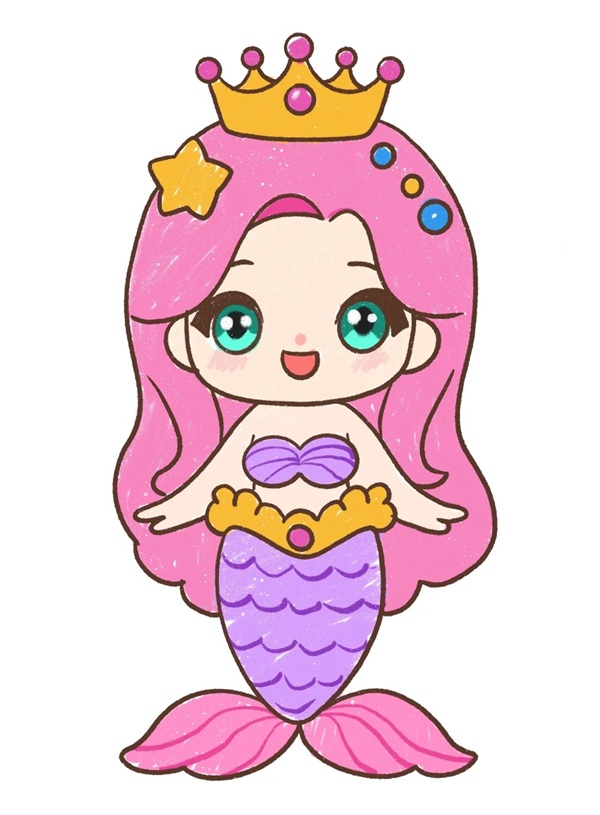 vẽ nàng tiên cá 1