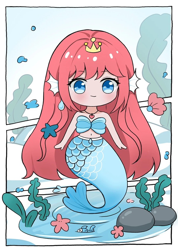 vẽ nàng tiên cá 14