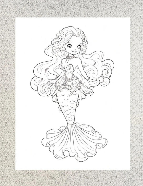 vẽ nàng tiên cá 15