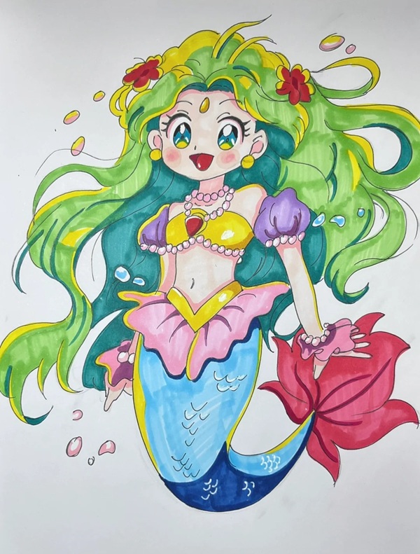 vẽ nàng tiên cá 23